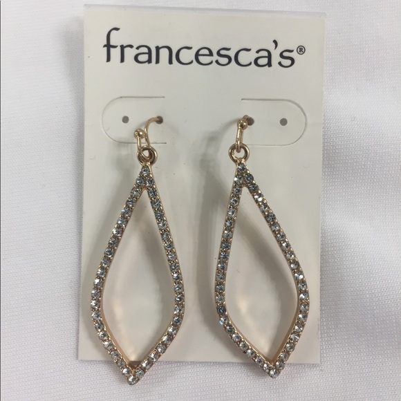 Francesca's Collections Jewelry - Francesca’s gold rhinestone earrings Francesca's Collections Jewelry - Francesca’s gold rhinestone earrings